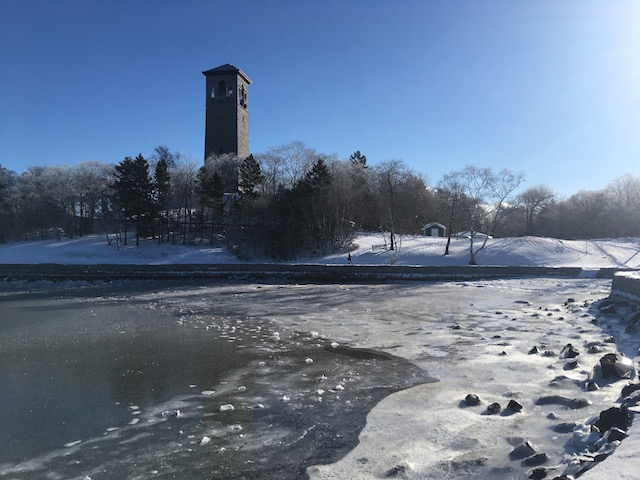 Dingle Park in Halifax in winter