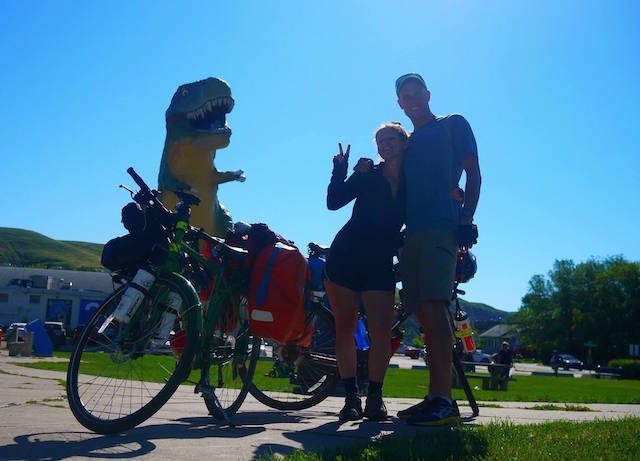 Chilling with the dinos at Drumheller