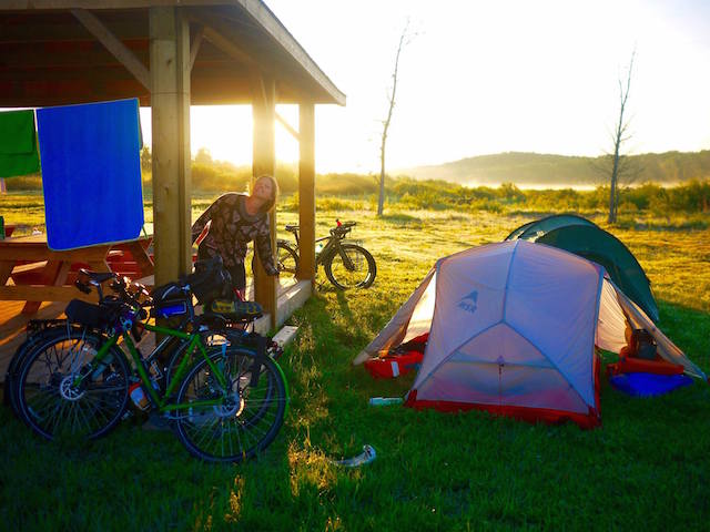 Camping at the First Nations reserve