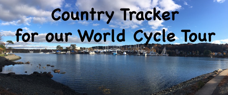 country tracker for our world cycle tour