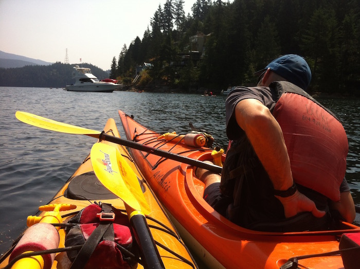 Kayaking at Deep Cove