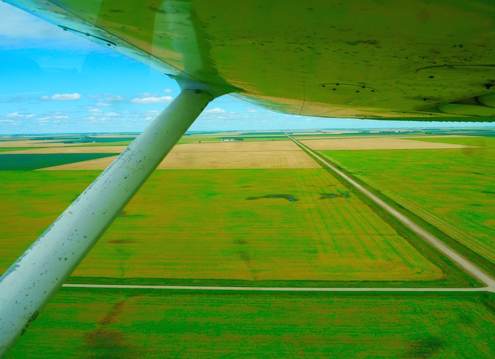 view from plane canada manitoba